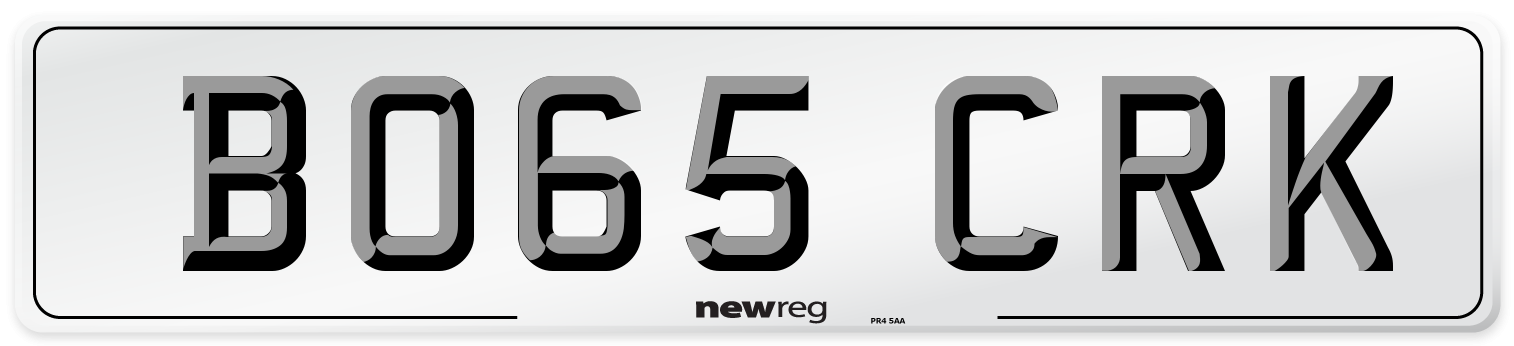 BO65 CRK Number Plate from New Reg